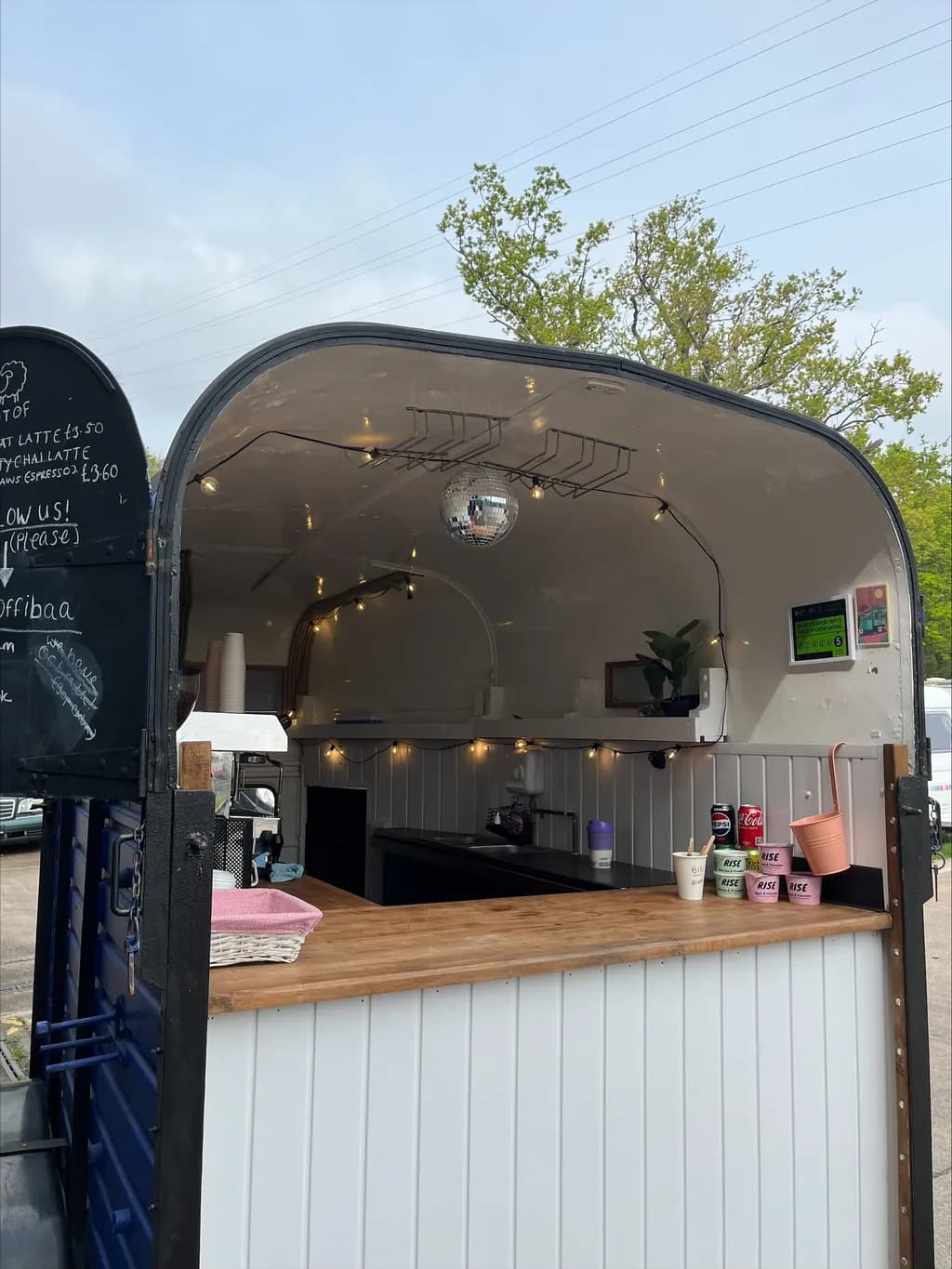 Inside the horsebox